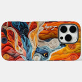 Farbiges afghanisches Houndportrait Case-Mate iPhone Hülle (Rückseite (Horizontal))