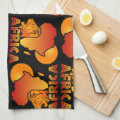 Farbiges AFRICA Küchentuch (Viertel Falte)