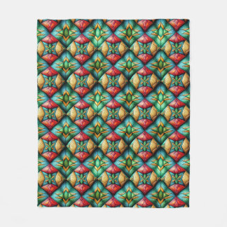 Farbiges afrikanisch Inspiriertes geometrisches Mo Fleecedecke