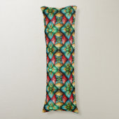 Farbiges afrikanisch Inspiriertes geometrisches Mo Seitenschläferkissen (Vorderseite Vertikal)