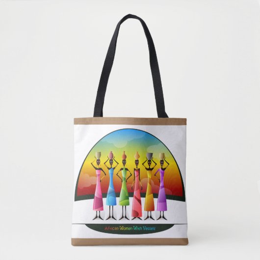 Farbiges afrikanisches Frauendesign Tasche (Vorderseite)