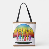 Farbiges afrikanisches Frauendesign Tasche (Rückseite)