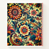 Farbiges Ai-Blumenmuster Notizblock (Rückseite)