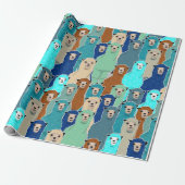 Farbiges Alpacas Wrapping Paper Geschenkpapier (Ungerollt)