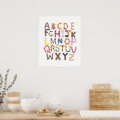 Farbiges Alphabet - Bonbondekor Poster (Küche)
