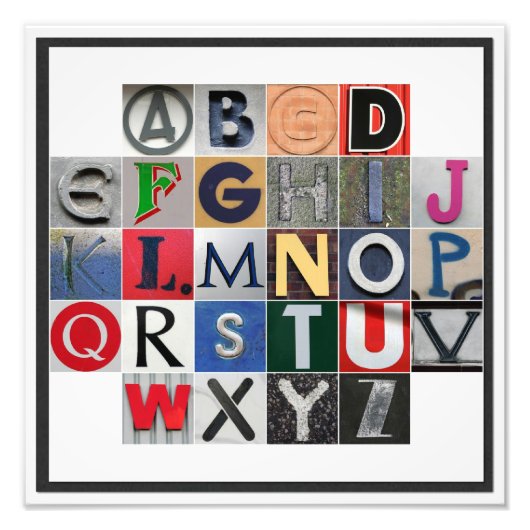 Farbiges Alphabet Foto (Vorne)