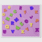 Farbiges Alphabet Fun Wrapping Paper Geschenkpapier (Flach)