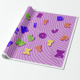 Farbiges Alphabet Fun Wrapping Paper Geschenkpapier