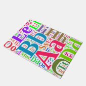 Farbiges Alphabet Fußmatte (Schrägansicht)