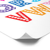 Farbiges Alphabet-Kinderposter Poster (Ecke)