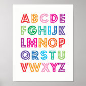 Farbiges Alphabet-Kinderposter Poster (Vorne)