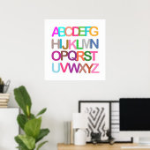 farbiges Alphabet-Kinderzimmer-Poster Poster (Heimbüro)