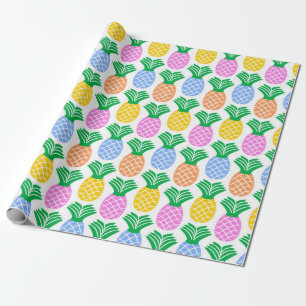 Farbiges Ananas-Muster Geschenkpapier