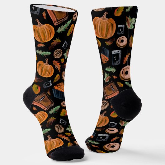 Farbiges angesagtes Halloween-Urlaubsgeschenk Sock Socken (Gewinkelt)