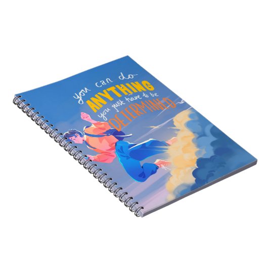 Farbiges anime-Inspiriert Notebook mit Motivierend Notizblock (Rechte Seite)