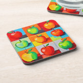 Farbiges Apple Grid Getränkeuntersetzer (Linke Seite)