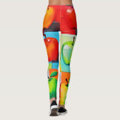 Farbiges Apple Grid Leggings (Rückseite)