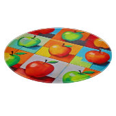 Farbiges Apple Grid Schneidebrett (Ecke)