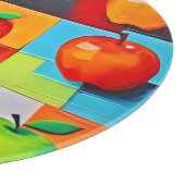 Farbiges Apple Grid Schneidebrett (Ecke)