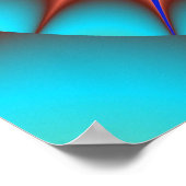 Farbiges Aquamarines, rosa und grünes Fraktal Poster (Ecke)