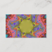 Farbiges Aquamarines, rosa und grünes Fraktal Visitenkarte (Vorderseite)