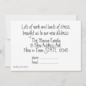 Farbiges Aquarellhaus Neue Adresskarte Ankündigung (Rückseite)