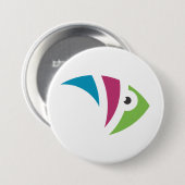 farbiges Aquarienfischdesign Button (Vorne & Hinten)