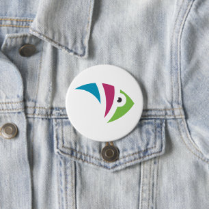 farbiges Aquarienfischdesign Button