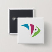 farbiges Aquarienfischdesign Button (Vorne & Hinten)