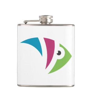 farbiges Aquarienfischdesign Flachmann