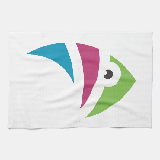 farbiges Aquarienfischdesign Geschirrtuch (Horizontal)