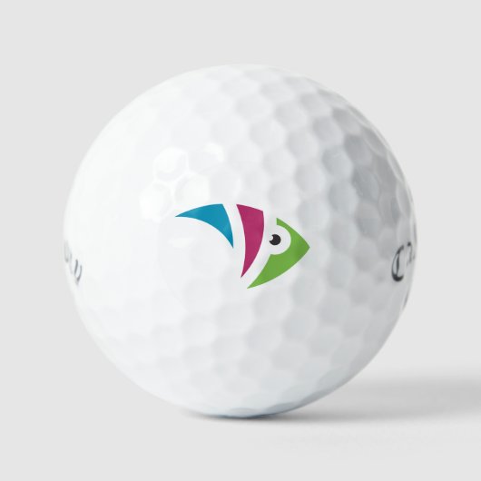 farbiges Aquarienfischdesign Golfball (Vorderseite)