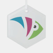 farbiges Aquarienfischdesign Ornament Aus Glas (Vorderseite)