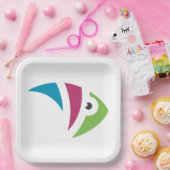 farbiges Aquarienfischdesign Pappteller (Party)