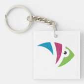 farbiges Aquarienfischdesign Schlüsselanhänger (Vorderseite)