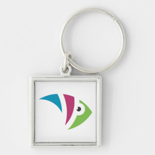 farbiges Aquarienfischdesign Schlüsselanhänger