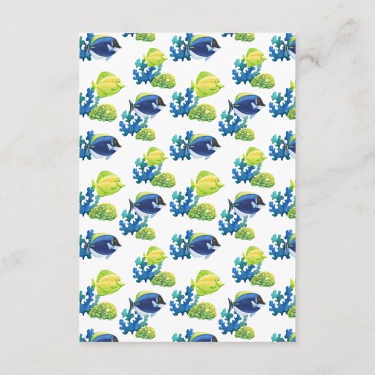 Farbiges Aquarium Begleitkarte (Rückseite)