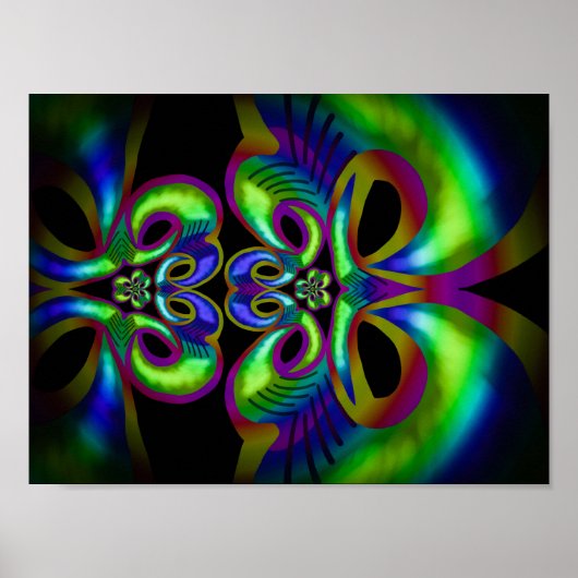 Farbiges Art Poster von Jimette Design. (Vorne)