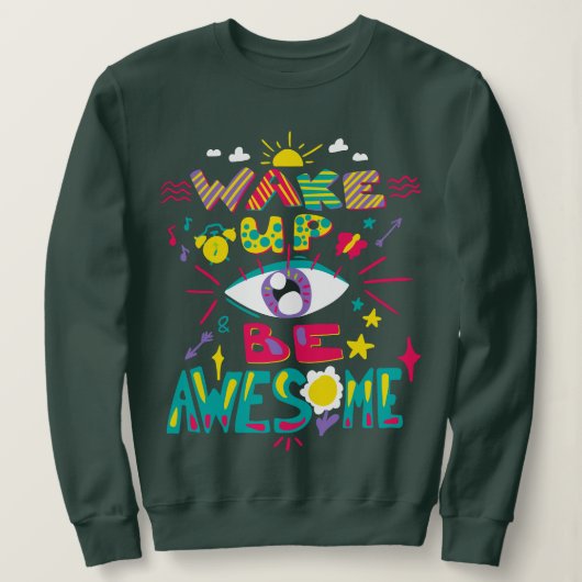 Farbiges Auggrafik Sweatshirt (Design vorne)