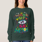 Farbiges Auggrafik Sweatshirt (Vorderseite)