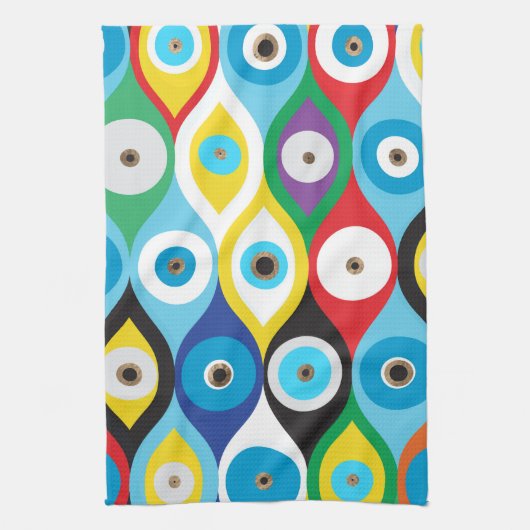 Farbiges Augschutzmuster Geschirrtuch (Vertikal)