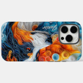 Farbiges Australian Shepherd Portrait Case-Mate iPhone Hülle (Rückseite (Horizontal))