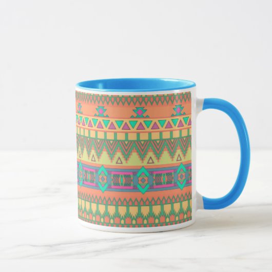 Farbiges Azteken-Muster Tasse (Rechts)