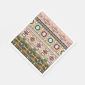 Farbiges Aztekenmuster Boho Geometric Serviette (Ecke)