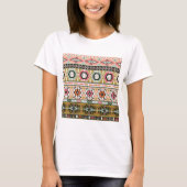 Farbiges Aztekenmuster Boho Geometric T-Shirt (Vorderseite)