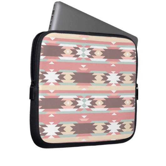 Farbiges Aztekenmuster Laptopschutzhülle (Vorne Rechts)