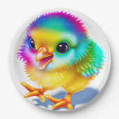 Farbiges Baby Chicken Pappteller (Vorderseite)