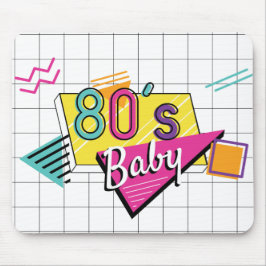 Farbiges Baby der 80er Jahre Mousepad