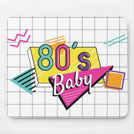 Farbiges Baby der 80er Jahre Mousepad (Vorne)