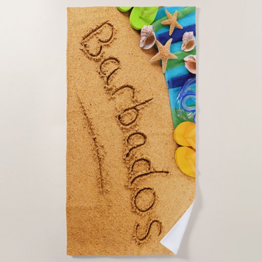 Farbiges Barbados Summer Beach Handtuch (Vorderseite)